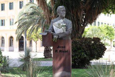 El monumento de José Rizal en Málaga